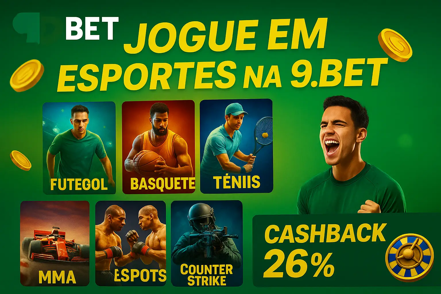 Aposte em apostas esportivas no cassino online 9DBET